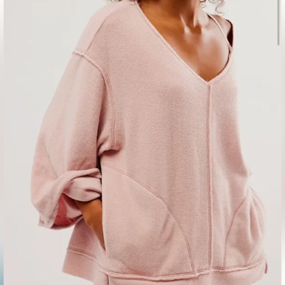 Free people Worn once Day Off Fleece Lounge Pullover